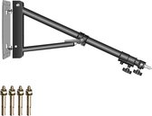 Neewer®  - Wandmontage Triangle Boom Arm voor Ring Light Monolight Softbox Reflector Paraplu en Fotografie Zaklamp - Ondersteuning 180 graden rotatie - Maximale lengte 180cm (zwart)