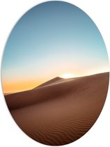 WallClassics - PVC Schuimplaat Ovaal - Hoge Duinen in de Woestijn - 60x80 cm Foto op Ovaal  (Met Ophangsysteem)