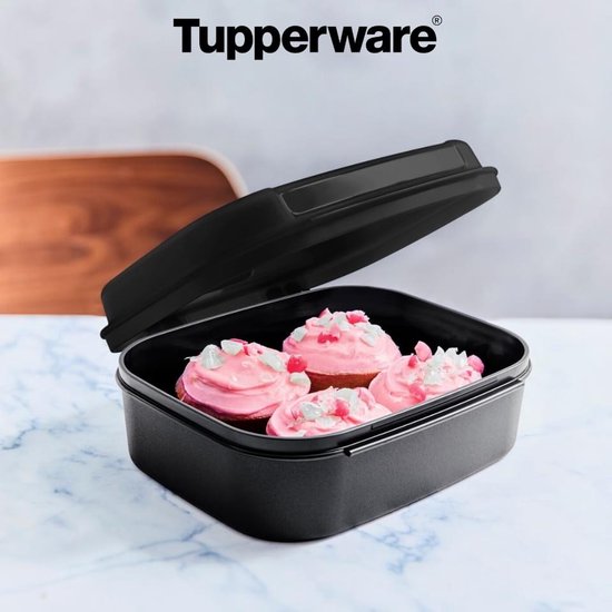 tupperware varia - scharnierdoos zwart | bol.com
