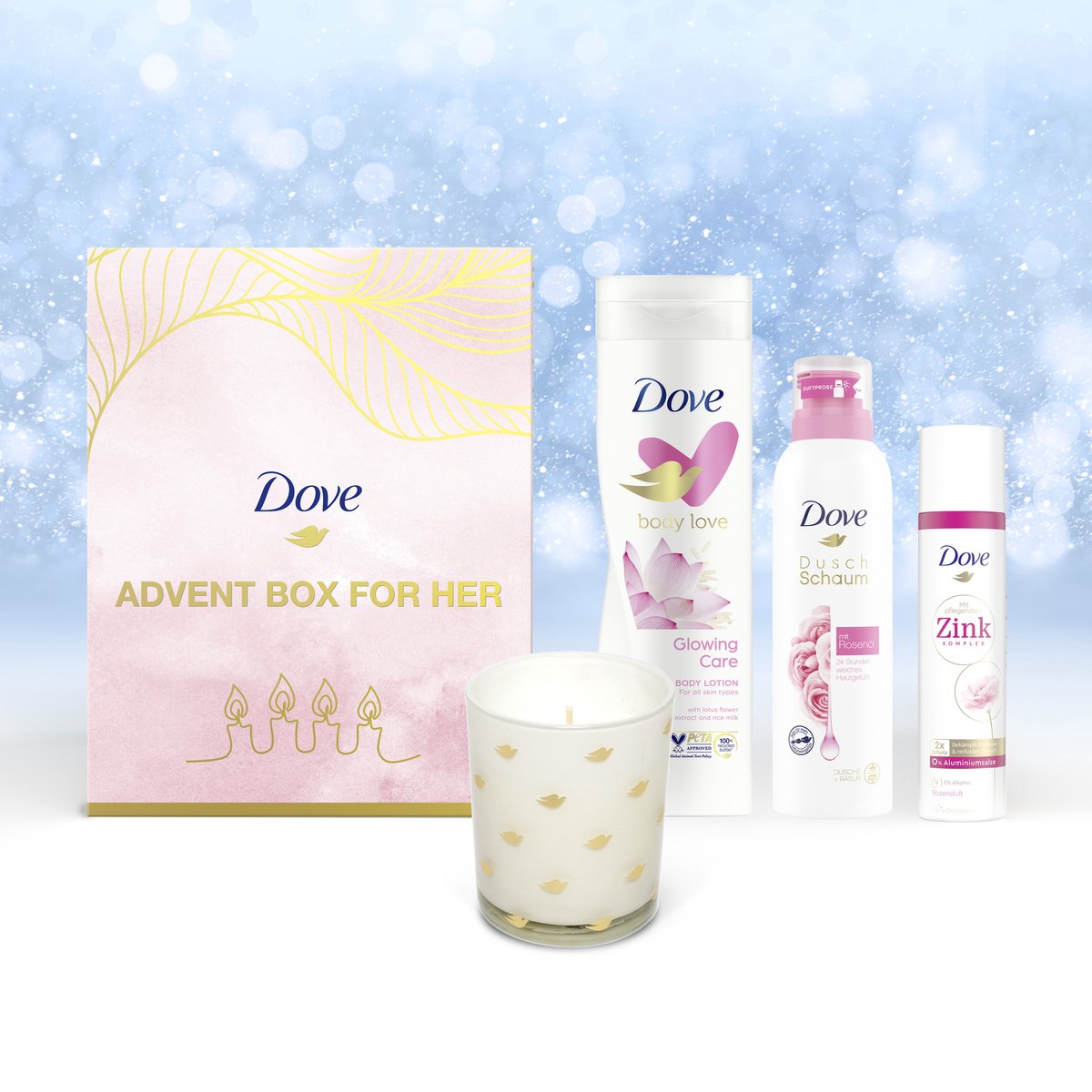 Goedkoopste Dove Adventskalender Geschenkset 2023 - 4-delig
