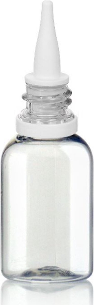 Flacon verre transparent 5 ml avec pipette compte-gouttes blanche