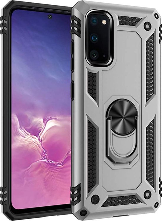 Coque Ring Armor Anti-Shock Hybrid Ce produit est compatible avec : Samsung Galaxy S10 Lite - argent