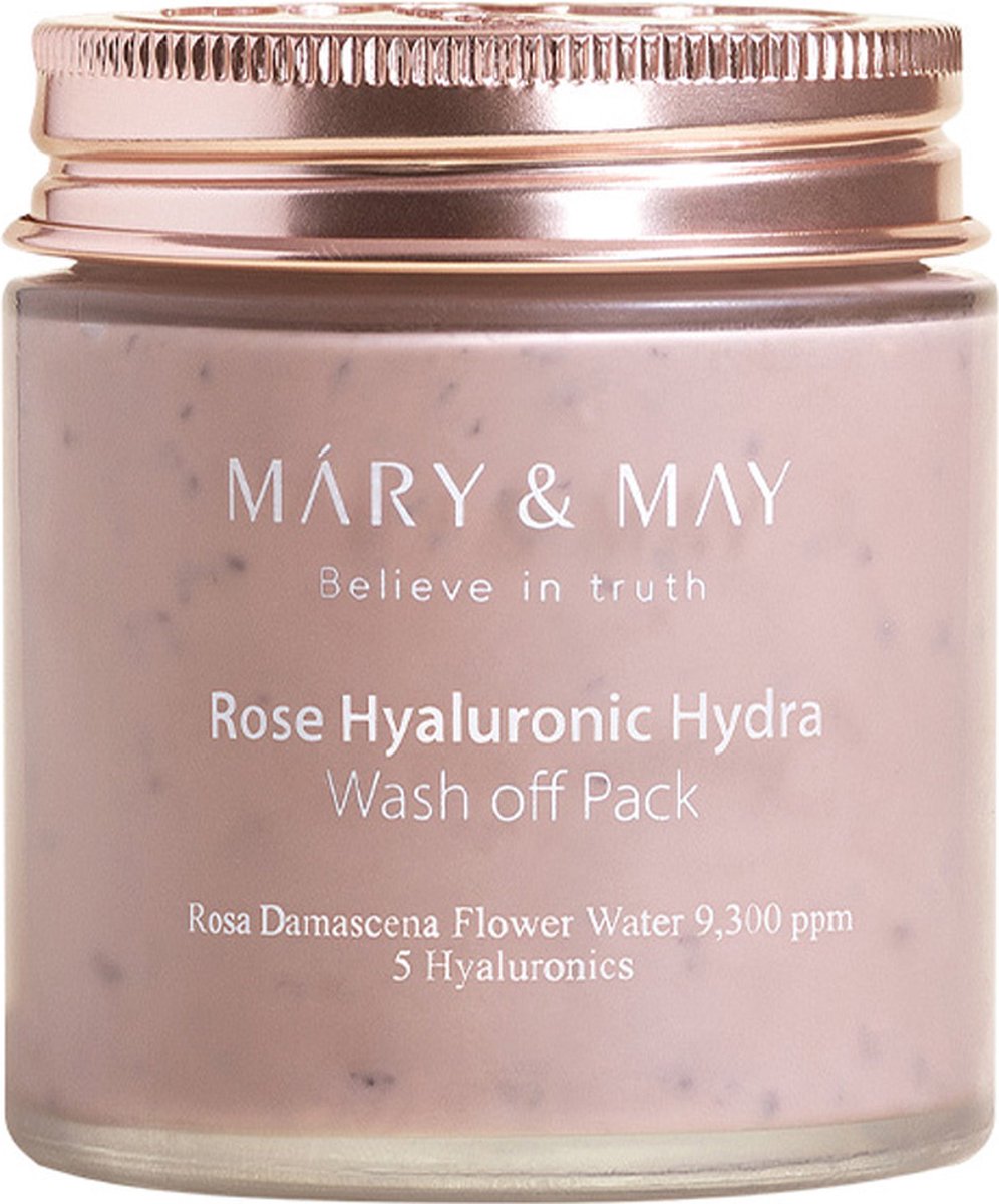 Mary & May Rose Hyaluronic Hydra Wash Off Pack 125 g [Korean Skincare]
