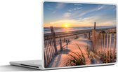 Laptop sticker - 11.6 inch - Strand - Zee - Duin - Zonsondergang - Landschap - 30x21cm - Laptopstickers - Laptop skin - Cover