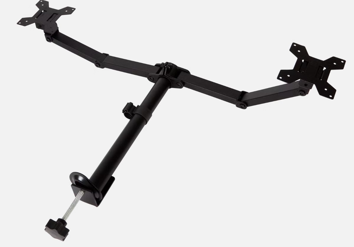 Dual monitor arm - dubbele monitorbeugel - 2 schermen - 13¨ tot 32 ¨ inch- kabel management systeem- zwart - staal