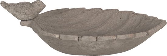 Vogel | Voerbak | Drinkbak | 31x21x11 CM | Vogelvoederbak | Schaal | Steen | Blad | Decoratie |