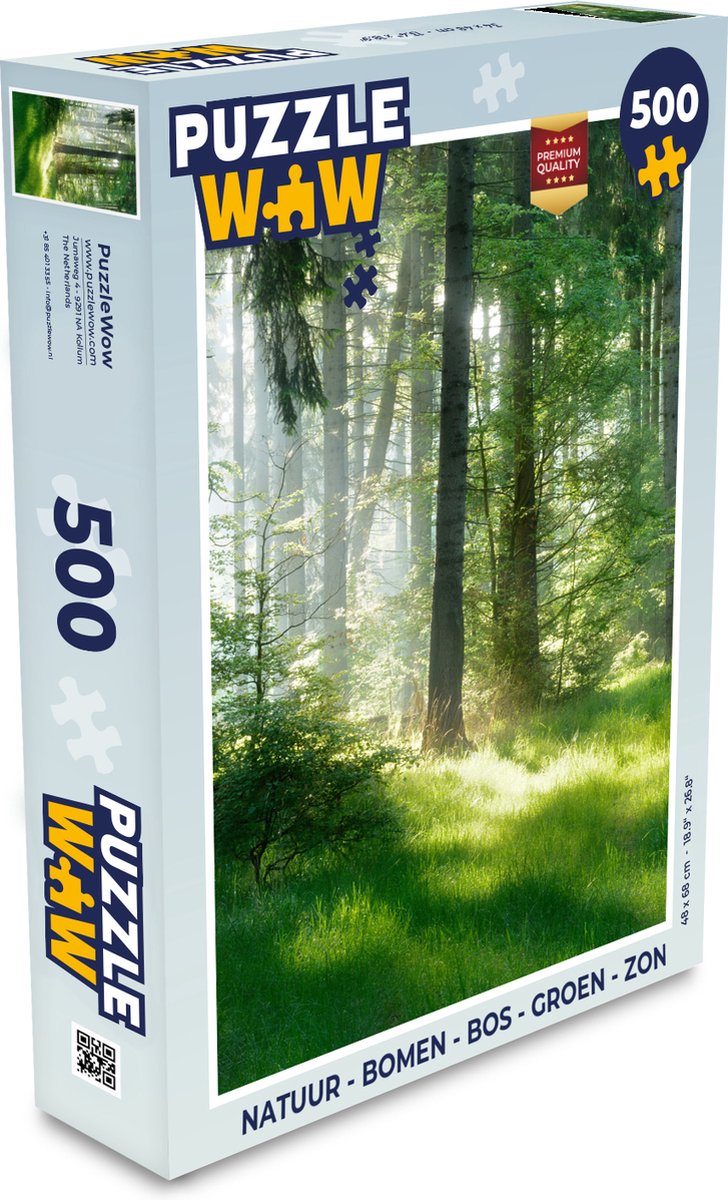 Puzzel Natuur - Bomen - Bos - Groen - Zon - Gras - Planten - Legpuzzel - Puzzel 500 stukjes