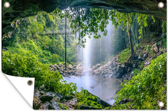 Poster Sur Toile 'Forêt Tropicale' - 30 X 45 Cm - Impression Haute Qualité - Décoration Murale Moderne