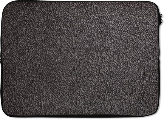 Housse d'ordinateur portable noire aspect cuir.