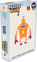 Puzzel Robot - Antenne - Oranje - Bliksemschicht - Jongen - Kids - Legpuzzel - Puzzel 500 stukjes