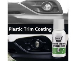 TLVX Kunststof Auto herstel / Plastic kleur herstel / Plastic coating / Bumper donker maken / Kunststof verkleuring herstellen / Kunststof Cockpit vernieuwen / Auto kunststof nieuw / Bumper Black / Langdurige bescherming Bumper en cockpit / 20ML