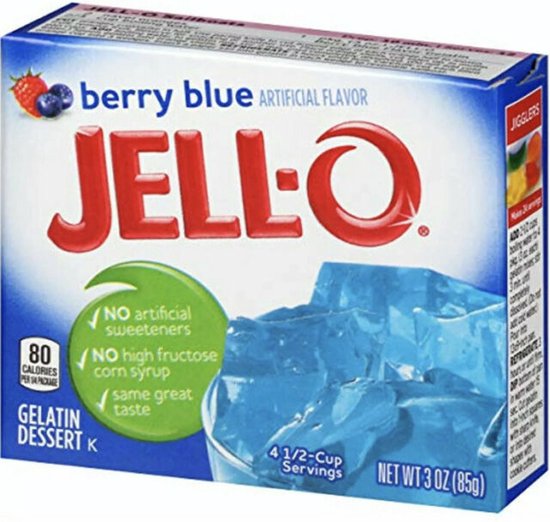 Jell-O Berry blue gelatine dessert 85 gr | bol Jell-O Berry blue gelatine dessert 85 gr | bol