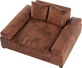 Bol.com Zitbank Big sofa Fatguy Small vintage bruin Microstof bigsofa zetel - Hoekbanken en hoeksalon bij zetelsenbedden aanbieding