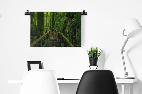 Tapisserie - Tapisserie - Jungle - Pont - Mousse - Nature - Tropical - 60x40 cm - Tapisserie