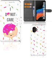 Smartphone Hoesje Geschikt voor Samsung Galaxy Xcover 6 Pro Bookcase met Quotes Donut Cadeautjes voor Meisjes