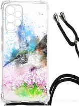 Telefoonhoesje Valbescherming Geschikt voor Samsung Galaxy A53 Telefoonhoesje met doorzichtige rand Vogel