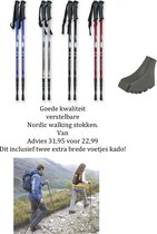 Nordic walking/wandel poles aktie! Zwart Van 34,95 Nu Tijdelijk voor 22,95 incl. Extra demping onder grip. Incl.setje gratis brede voetjes.