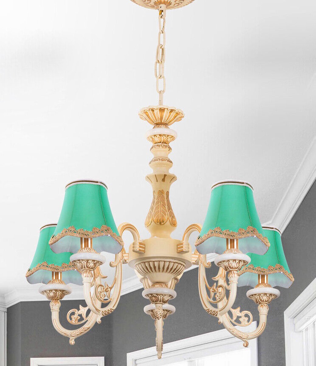 Kroonluchter Silas, zwart, 4-lamps, 54,9cm