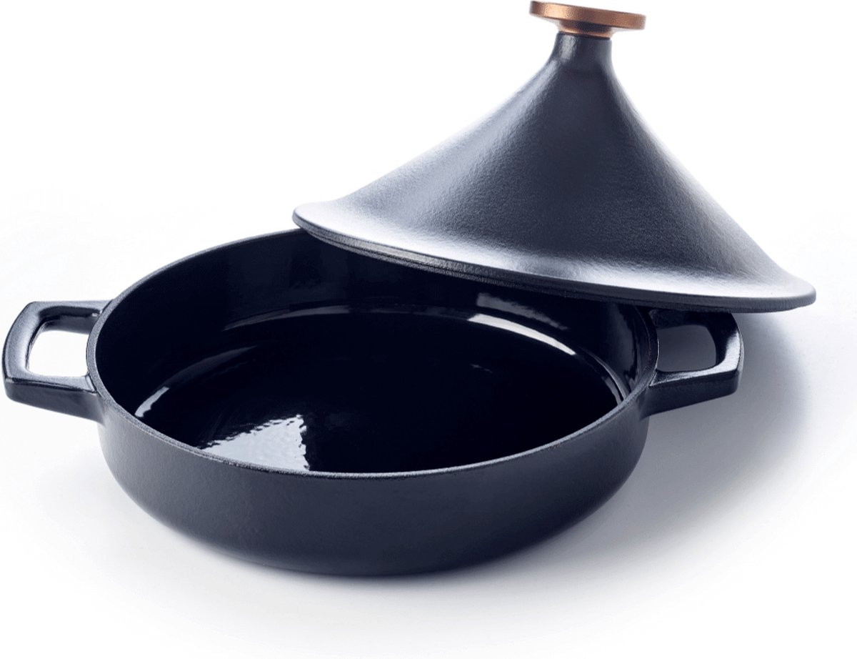 Nori inductie Tajine 28 cm zwart Tajine inductie Gietijzer Zware