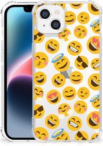 Hoesje met Tekst Apple iPhone 14 Plus Telefoonhoesje  met doorzichtige rand Emoji