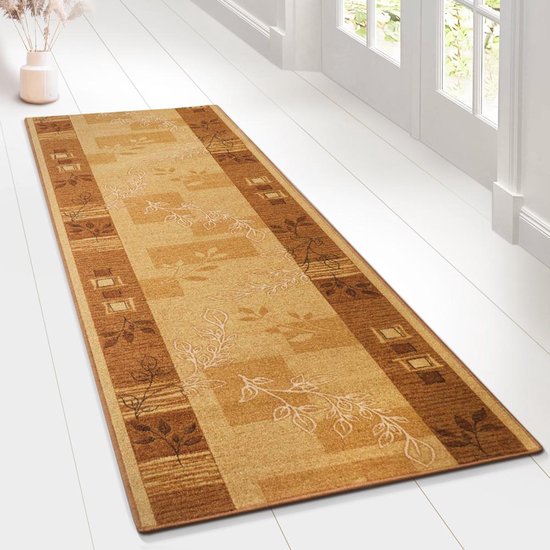 Karat Tapijtloper - Keukenloper - Vloerkleed - Akzent - Beige - 80 x 200 cm