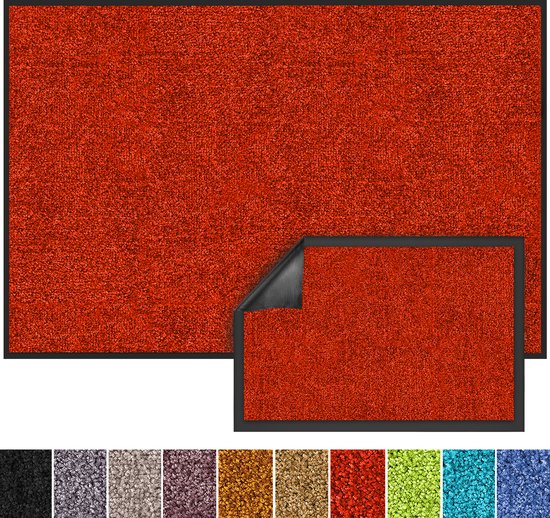 Karat Deurmat - Droogloopmat - Schoonloopmat - Rhine - Waten Melon Red - 200 x 200 cm