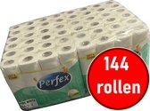 Perfex Toiletpapier Pure White 2-Laags 24 Rollen x 6 Pak  Mega Voordeelpak 144 rollen
