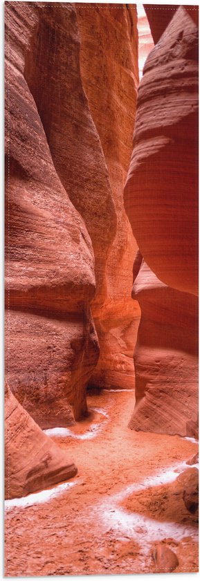 WallClassics - Vlag - Ravijnin Antelope Canyon - 20x60 cm Foto op Polyester Vlag