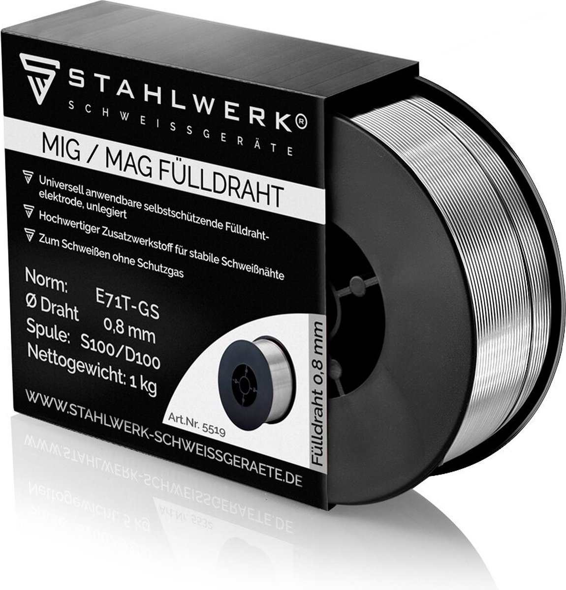 MIG MAG premium lasdraad - gevulde draad E71T-GS Ø 0,8 mm S100/ D100 ...