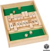 Afbeelding van het spelletje Shut The Box - 2 Spelers - Dobbelspel - Drankspel - Hout - Inclusief dobbelstenen - Houten Spel - Kansspel - Reisspel - Rekenspel
