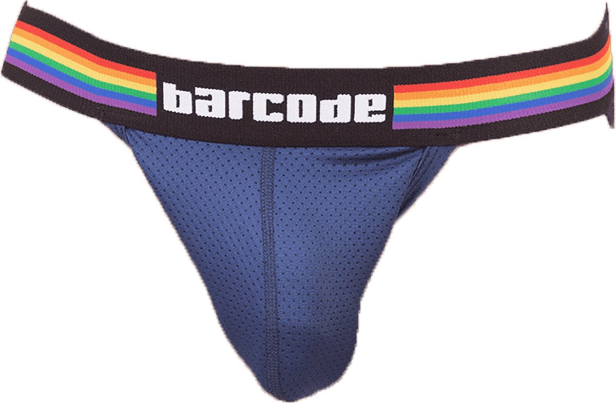 Barcode Berlin Pride Jockstrap Navy - MAAT M - Heren Ondergoed - Jockstrap voor Man - Mannen Jock