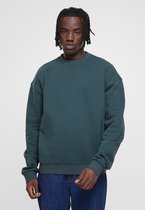 Mannen - Heren - Menswear - Extra dik - Extra zacht - Dikke kwaliteit - Modern - Streetwear - Urban - Casual - Crewneck - Sweater - Ultra Heavy - Crewstyle bottle green
