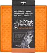 Licki Mat - Buddy - Likmat voor Hond - XL - Oranje - 30 x 25 cm