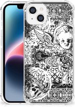 GSM Hoesje Apple iPhone 14 Plus Doorzichtige Silicone Hoesje met transparante rand Skulls Angel