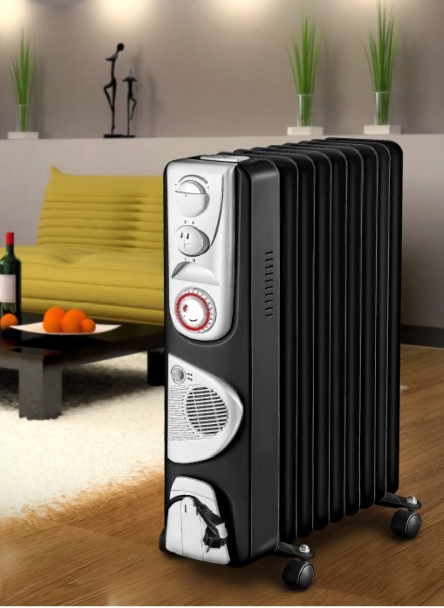 Radiateur électrique noir de luxe Oneiro 2000 W basse consommation