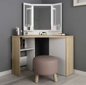 Eigentijdse Scandinavische draaibare kaptafel met 6 lades - versierd Eigentijdse Scandinavische draaibare kaptafel met 6 lades - versierd