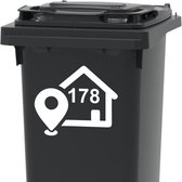 Container stickers huisnummer wit-kliko sticker-zeer geschikt voor buitengebruik-containerstickers-containersticker-3 stuks € 9,90