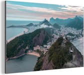 Wanddecoratie Metaal - Aluminium Schilderij Industrieel - Bergen - Rio de Janeiro - Brazilië - 90x60 cm - Dibond - Foto op aluminium - Industriële muurdecoratie - Voor de woonkamer/slaapkamer