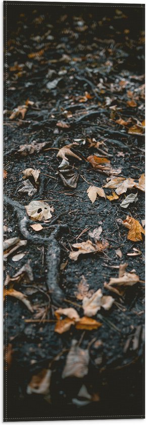 WallClassics - Drapeau - Feuilles et branches d'automne - 20x60 cm Photo sur drapeau en polyester
