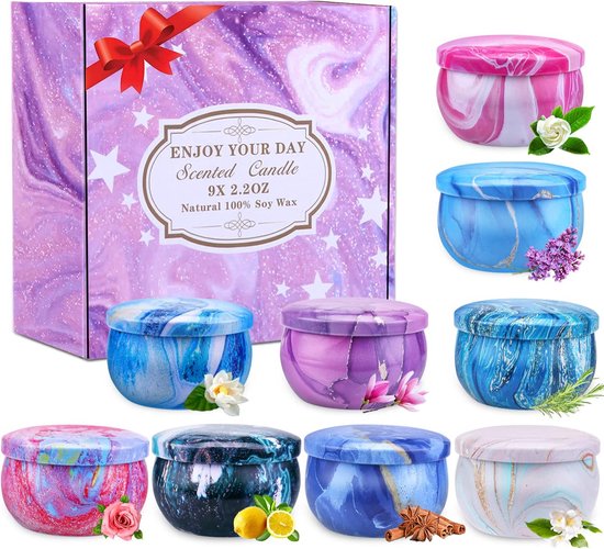 Scented Candle Set – Geurkaarsen Cadeauset – Geurkaarsenset -  Geurkaarsen geschenkset