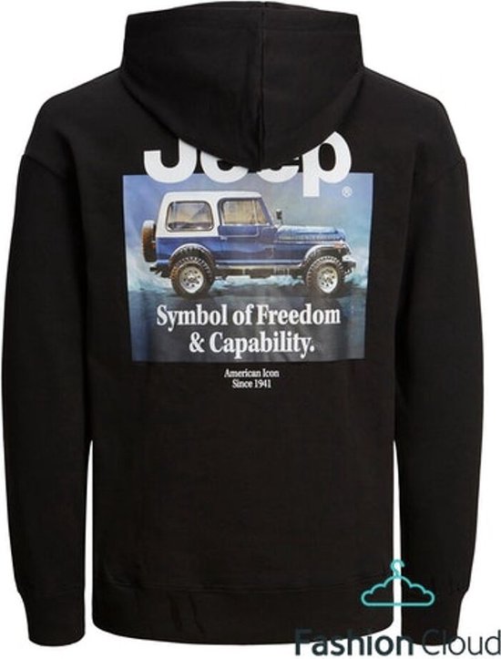 Jack & Jones Jeep Sweat Hood ZWART S