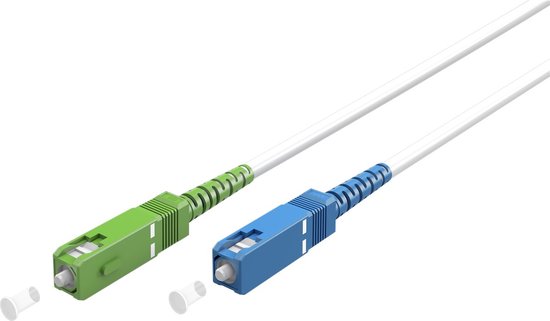 Câble fibre optique Goobay (FTTH), Monomode (OS2) White, blanc (Simplex), 2 m