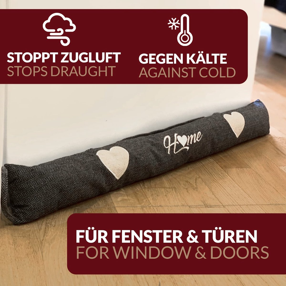 Deurafdichting tochtstrip voor deuren – tochtstopper - Tochtband voor Ramen - Energiebesparing - Houd het warm in de kamer