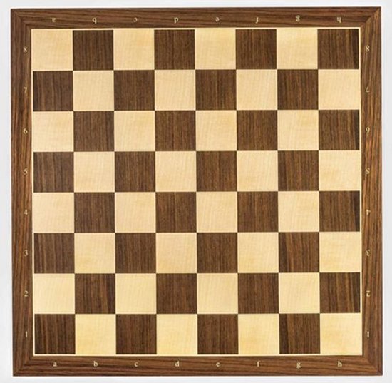Afbeelding van het spel Luxe schaakbord walnoot en esdoorn 50 cm - veldmaat 55 mm - maat 6