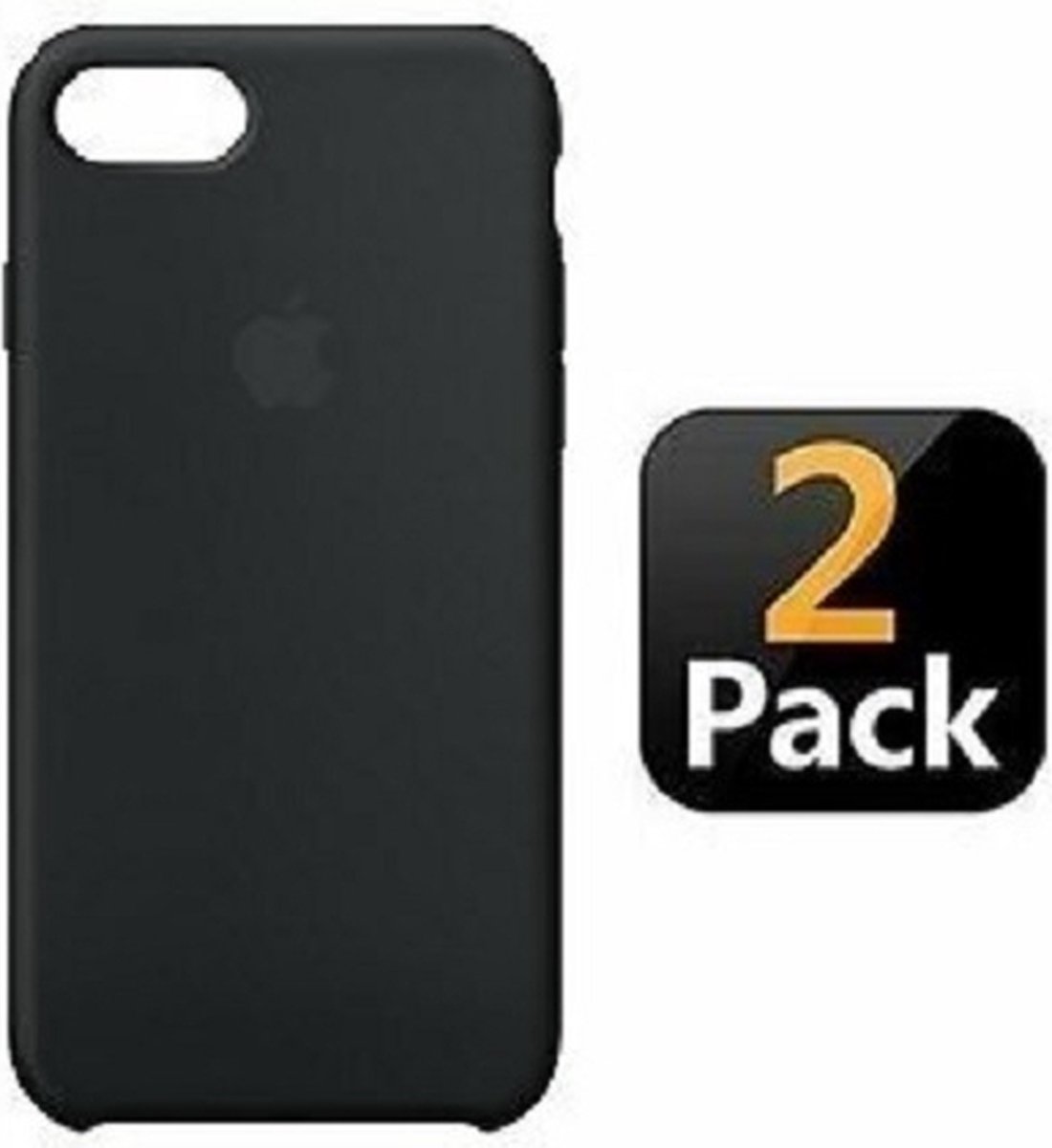 iPhone 8 Hoesje Siliconen TPU Zwart 2x
