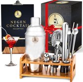 Duerté Cocktail shaker set 16 pièces avec livret de recettes (750ml) et pilon - bec verseur