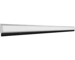 Tochtstrip Aluminium met witte inlay | Deurtochtstrip Aluminium met witte inlay | door-line deurtochtstrip Deco | Tochtwering | Tochtstrips voor deuren