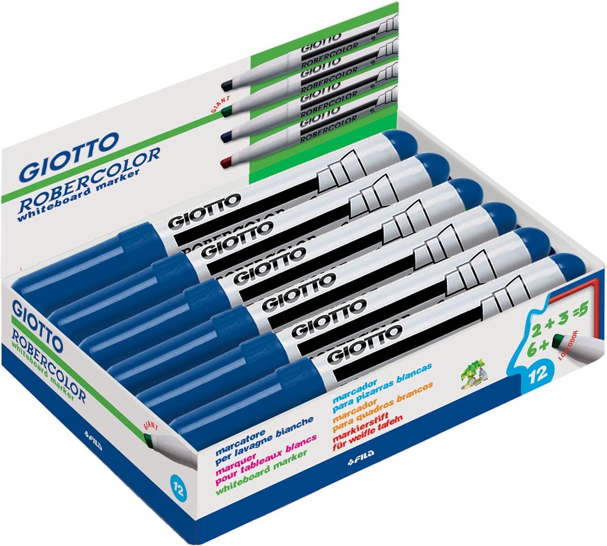 Giotto Robercolor whiteboardmarker maxi, schuine punt, blauw