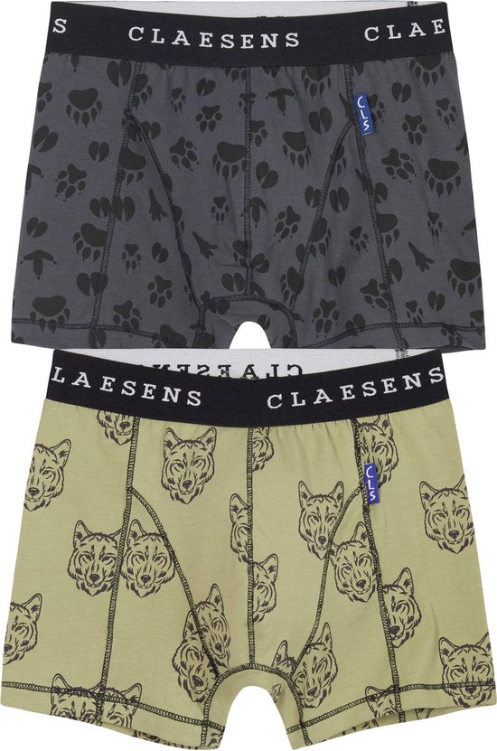 INNERSY Onderbroeken voor jongens, katoen, boxershorts met gulp, zachte retroshorts, ondergoed, verpakking van 5 stuks, 3 zwart/2 grijs, 146-160