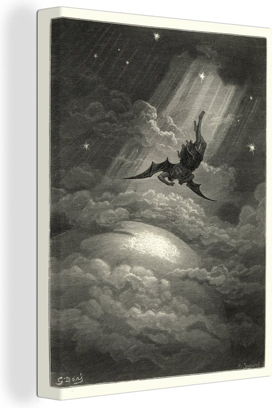 Canvas Schilderij Mythische illustratie bij het gedicht Paradise Lost -  60x80 cm -... | bol.com